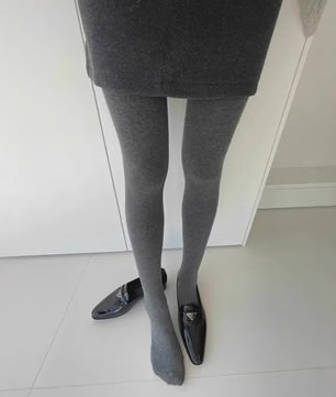 Dames Panty Hoge Taille Elastische Druk Tights - Autumn Gray - Body Shaping Leggings