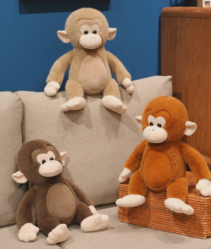 Schattige Macaque Aap Knuffel - Pluche Dierenkussen, Perfect Cadeau voor Kinderen & Dierenliefhebbers
