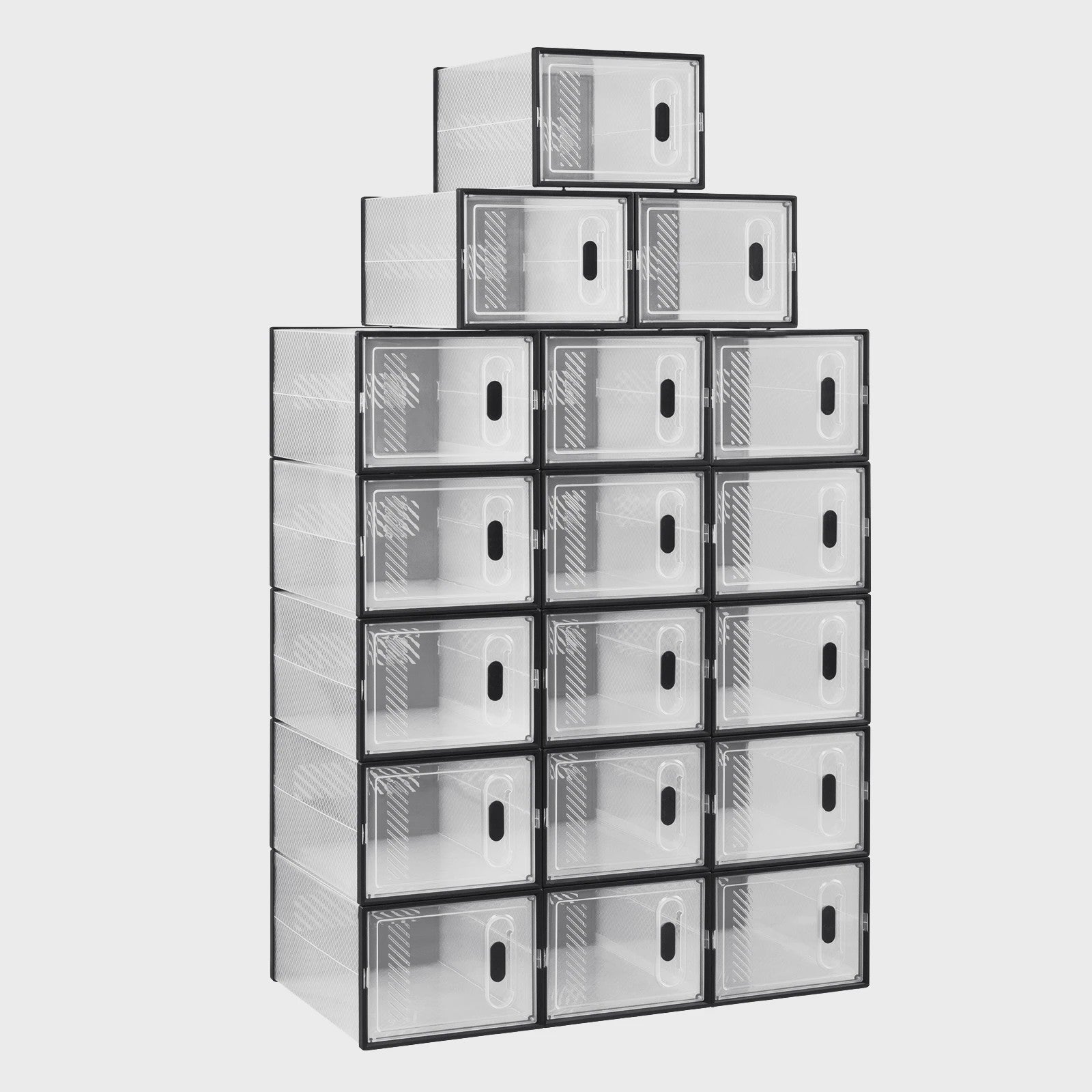 Stapelbare Transparante Schoenenboxen met Magneetdeur - 8, 12 of 18 Stuks