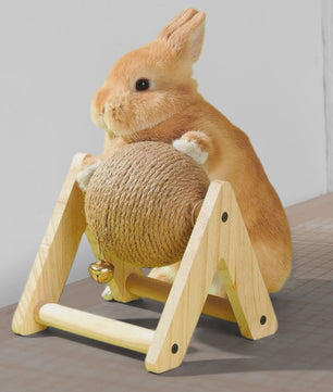 Interactieve Sisal Hemp Krab- en Speelbal voor Konijnen