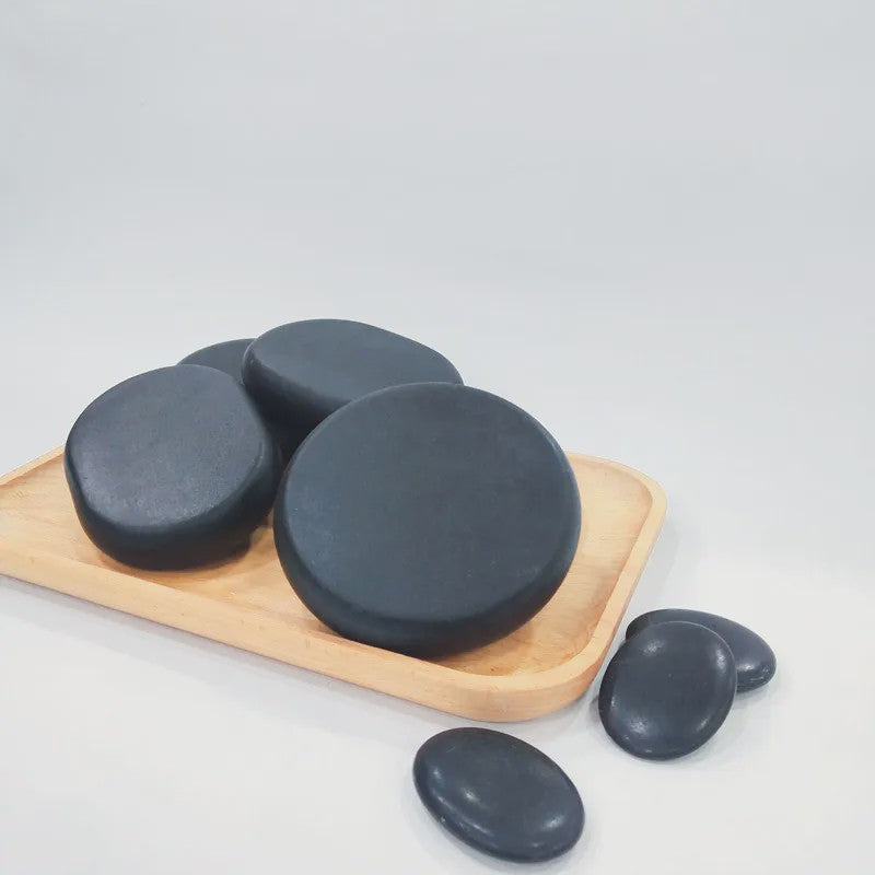 Professionele Hot Stone Massage Set - 4x Jade Energie Stenen voor Ontspanning
