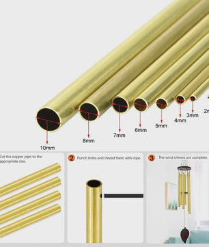 Messing Buis - Diverse Diameters & Lengtes (200-500mm) - Ideaal voor DIY Projecten