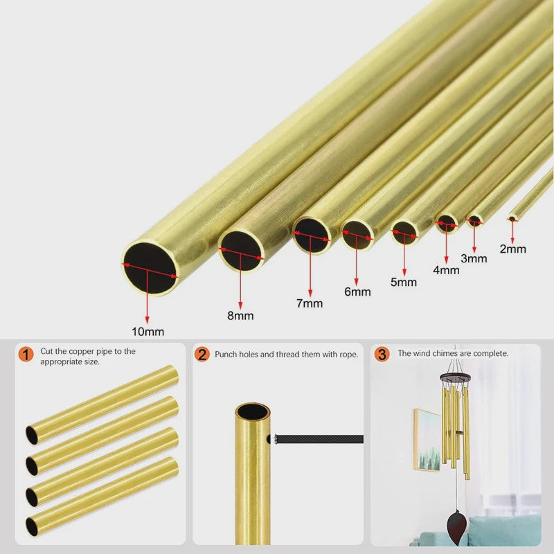 Messing Buis - Diverse Diameters & Lengtes (200-500mm) - Ideaal voor DIY Projecten