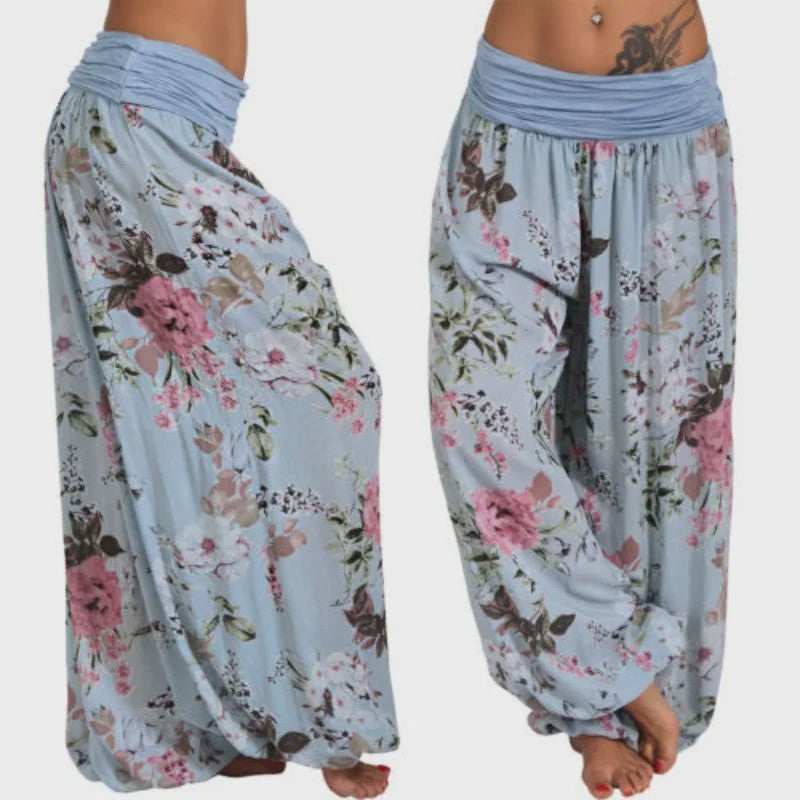 Dames Harembroek met Digitale Print - Wijdvallend & Comfortabel Plus Size Model