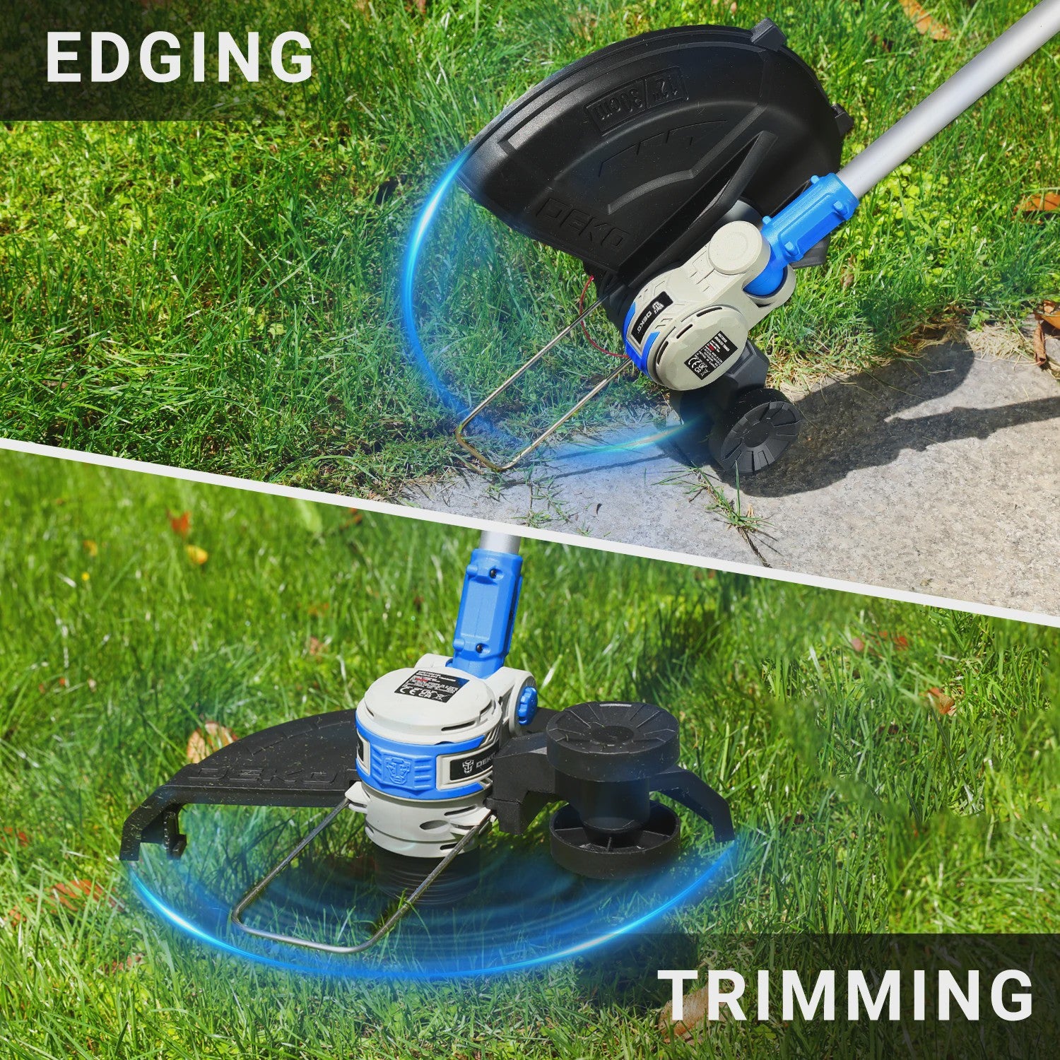 DEKOPRO 2-in-1 Accu Grastrimmer & Bosmaaier - 20V, 30cm, 2 Batterijen