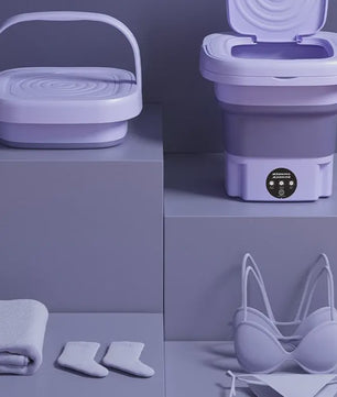 8L Opvouwbare Mini Wasmachine met Centrifugefunctie - Draagbaar & Compact