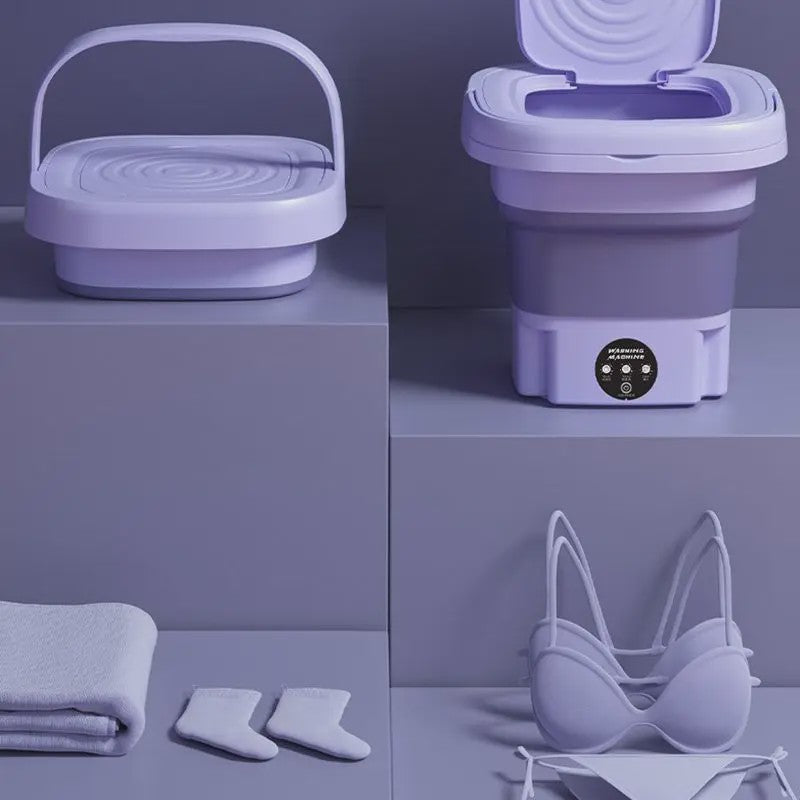 8L Opvouwbare Mini Wasmachine met Centrifugefunctie - Draagbaar & Compact