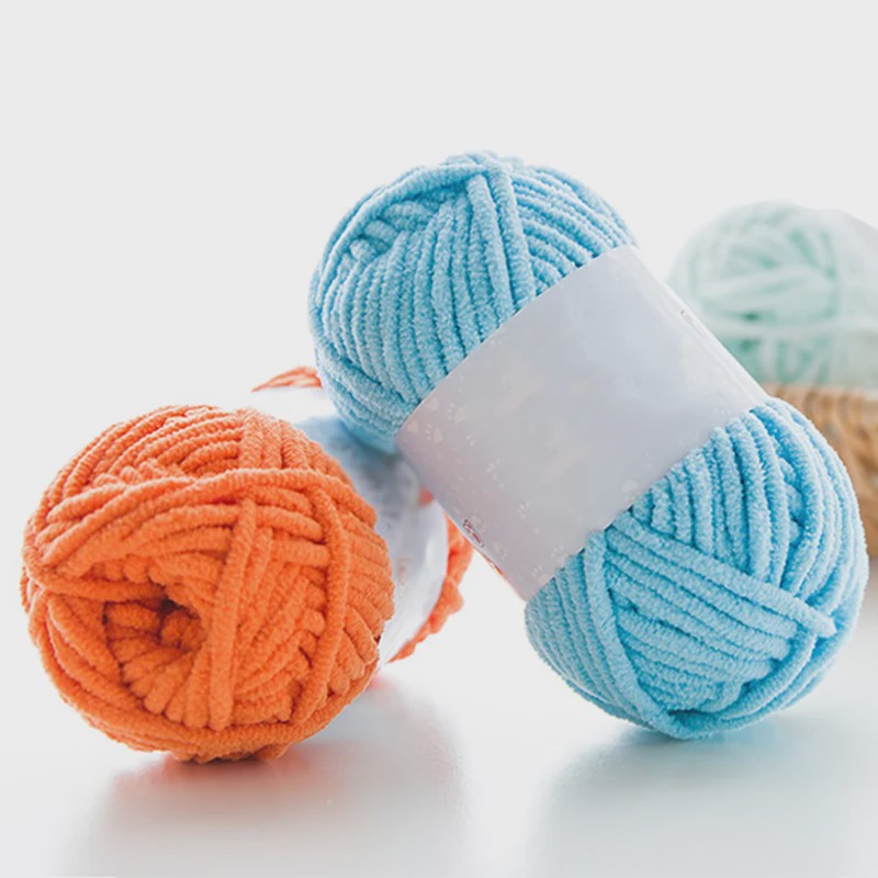 Zacht Chenille Garen 50g - Dik Velvet Garen voor Handwerken & DIY Baby Projecten