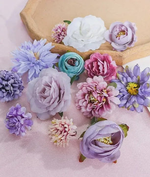 Mix van Zijden Kunstbloemen: Rozen & Meer voor Bruiloft, Huisdecoratie & DIY Knutselen