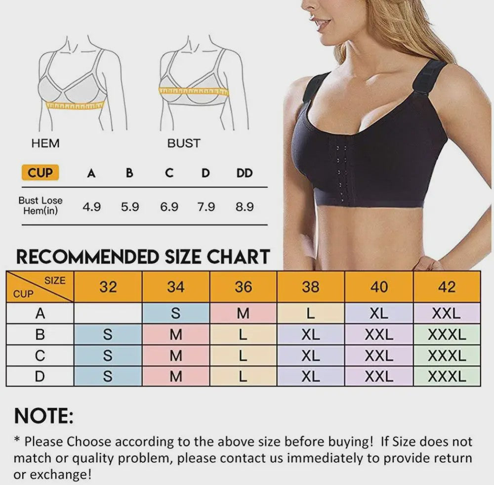 Naadloze Push-Up BH met Voorsluiting - Comfort & Steun voor Sport en Herstel