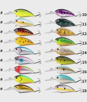 Set Crankbait Visloodjes Mix Kleuren - 10cm, 14g Wobbler Jerkbait met Dreg Haken