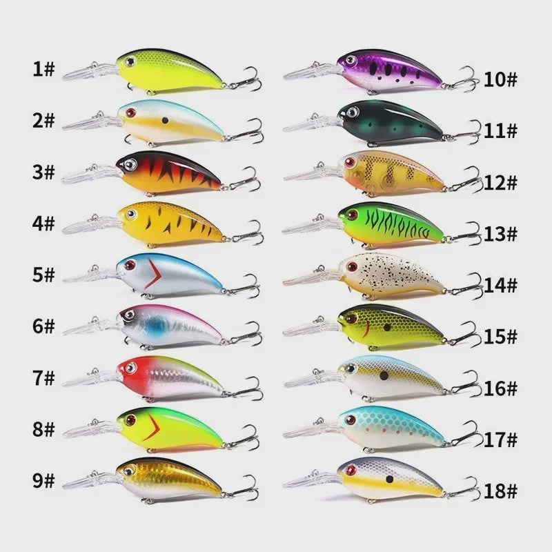Set Crankbait Visloodjes Mix Kleuren - 10cm, 14g Wobbler Jerkbait met Dreg Haken