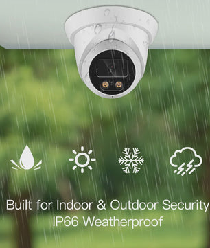 4K 8MP IP Camera met Audio, PoE, H.265, Onvif, Wide Angle & AI Kleuren Nachtzicht