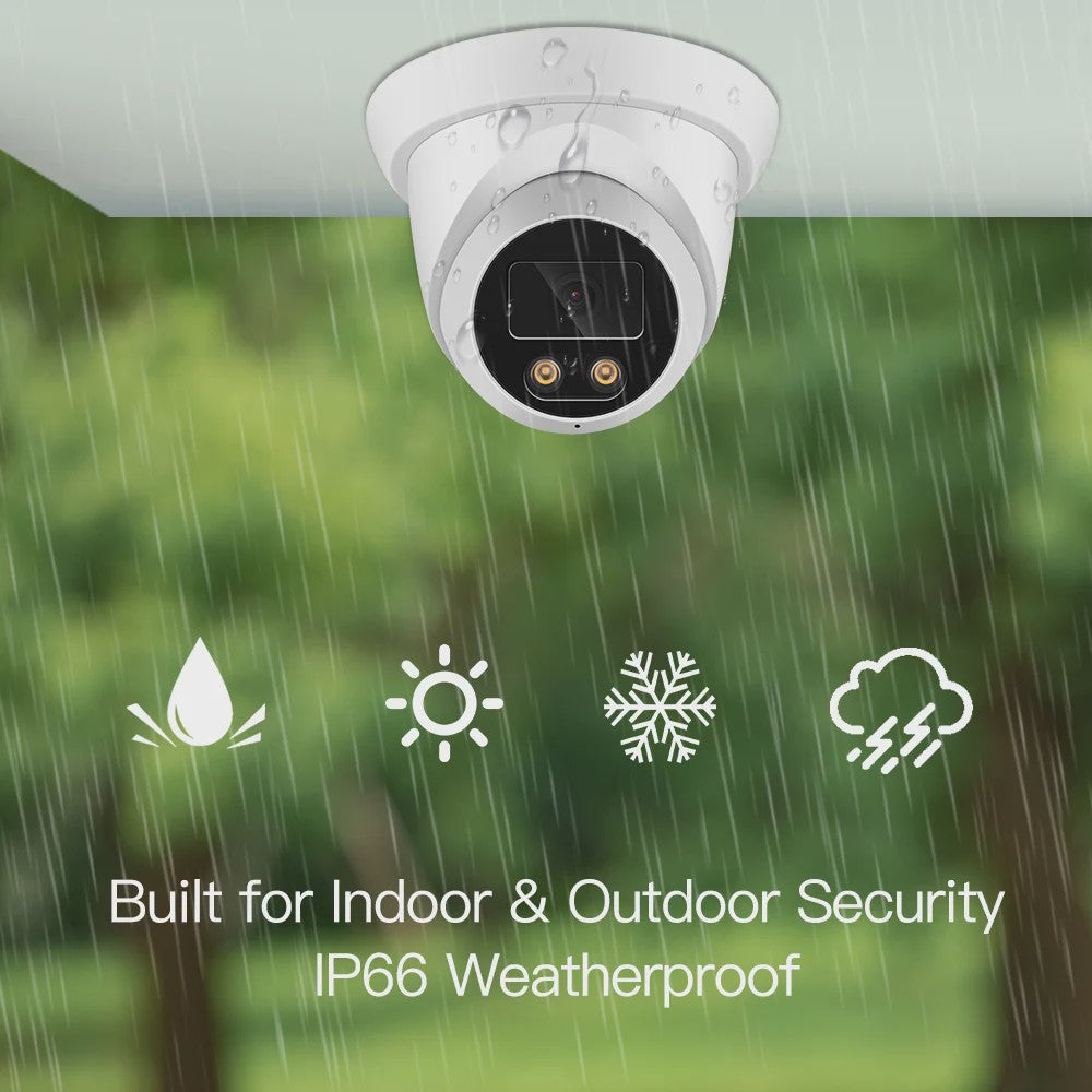 4K 8MP IP Camera met Audio, PoE, H.265, Onvif, Wide Angle & AI Kleuren Nachtzicht