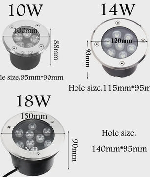 Waterdichte LED Grondspots (IP67) - 3W tot 14W - Tuin, Pad & Landschap Verlichting