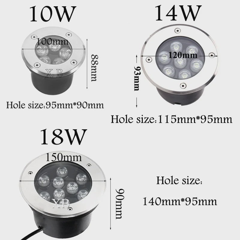 Waterdichte LED Grondspots (IP67) - 3W tot 14W - Tuin, Pad & Landschap Verlichting