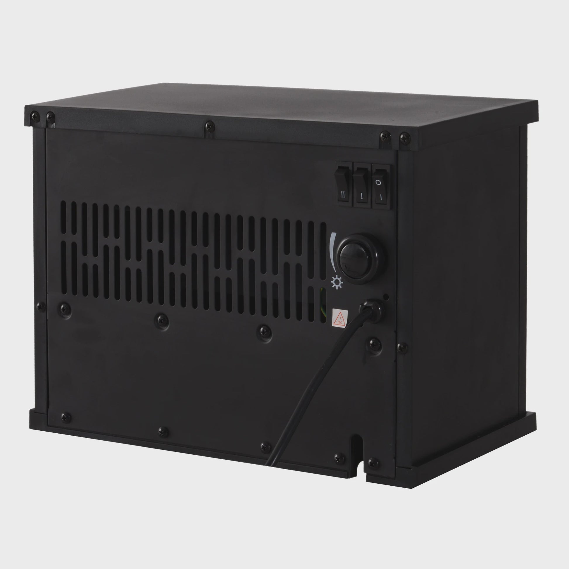 HOMCOM Elektrische Sfeerhaard met Vlammeneffect - Zwart, 600W