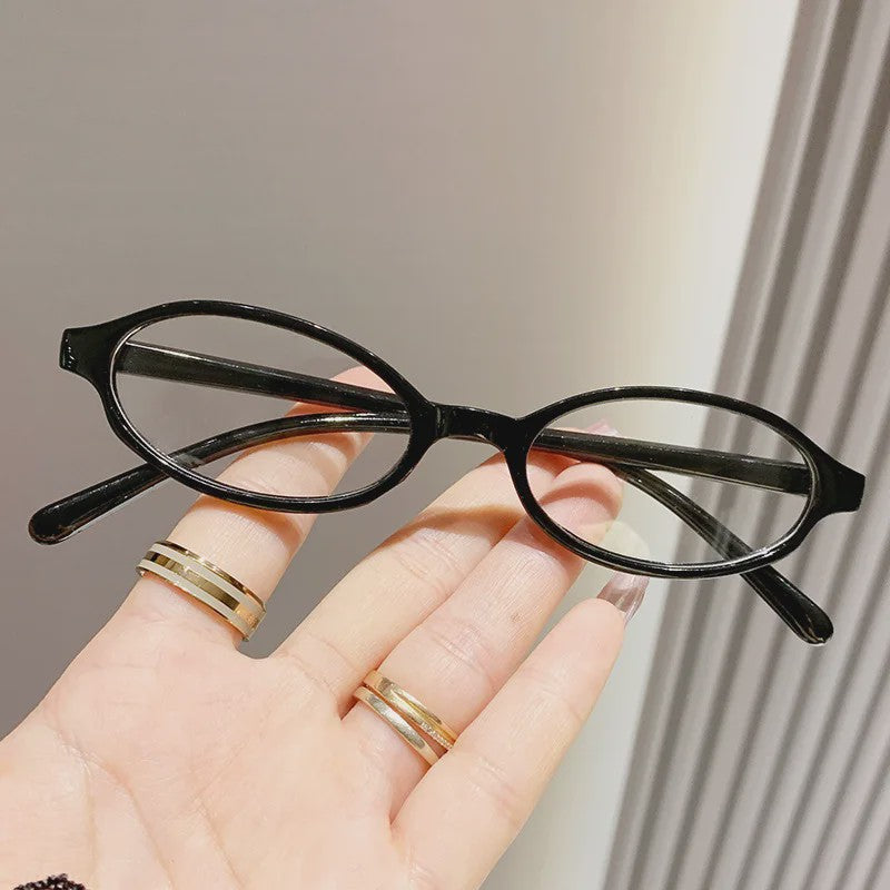 Retro Oval Bril Dames - Y2K Stijl, Anti-blauw & Decoratief