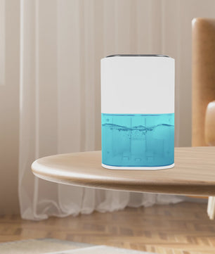 Compacte Elektrische Luchtontvochtiger 2L met 7-Kleur Verlichting - 500-600ml/dag