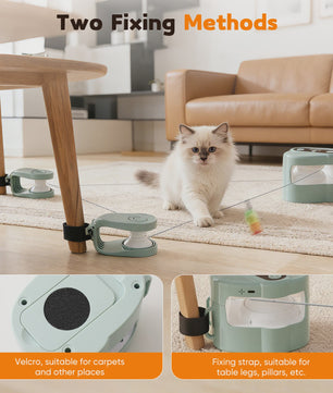 Automatic Interactive Cat Toy Smart Indoor Chase Toy with Remote Control, Bird Sounds & 3-Speed Motion for Hunting Chasing Toys