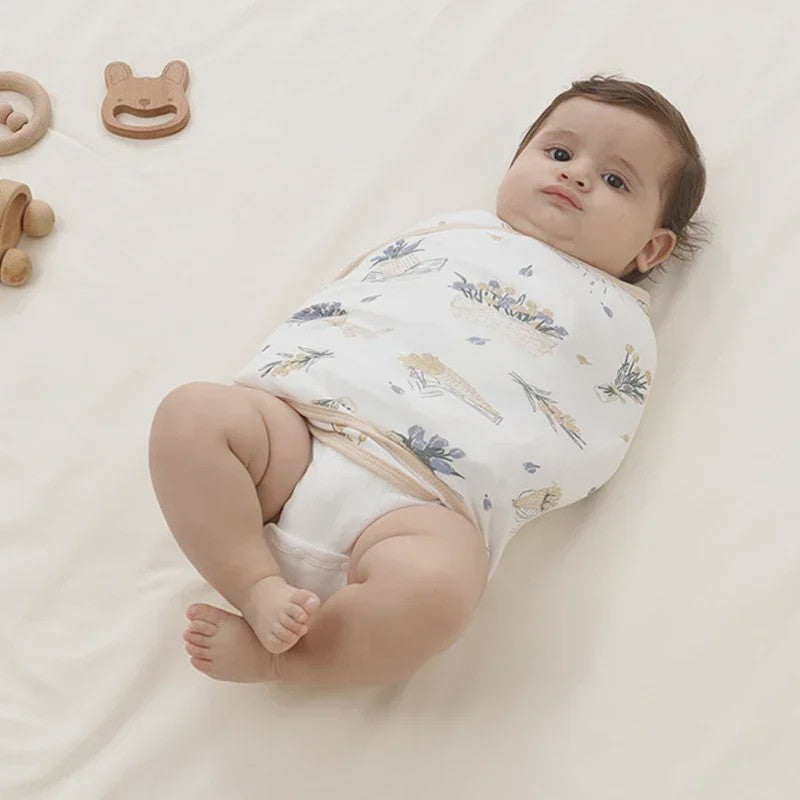 Zachte Katoenen Baby Swaddle Wrap (0-6 mnd) - Anti-schrik slaapwikkel voor pasgeborenen