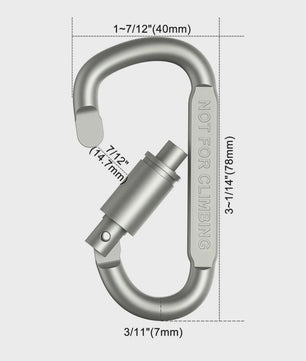 Set van 4-6 Aluminium Karabiners - Veelzijdige Clips voor Sleutels, Camping en Outdoor