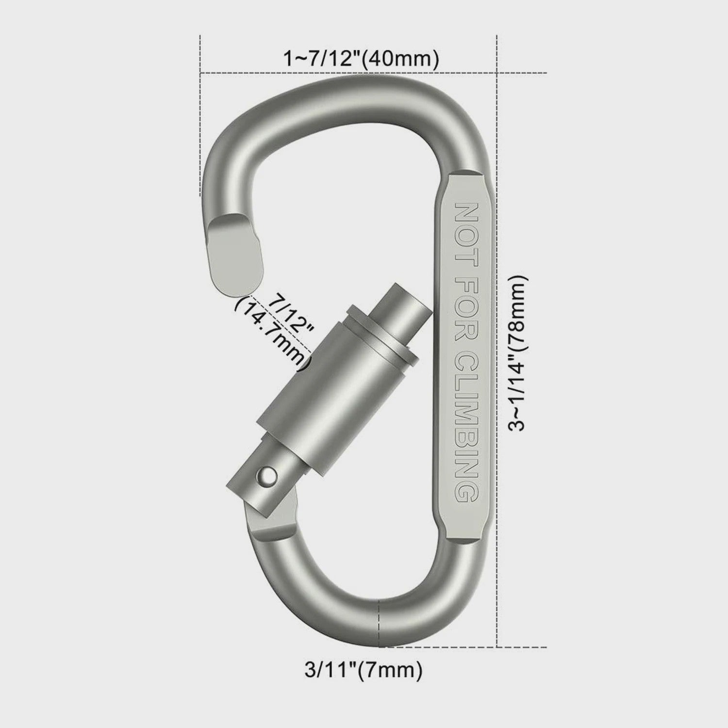 Set van 4-6 Aluminium Karabiners - Veelzijdige Clips voor Sleutels, Camping en Outdoor