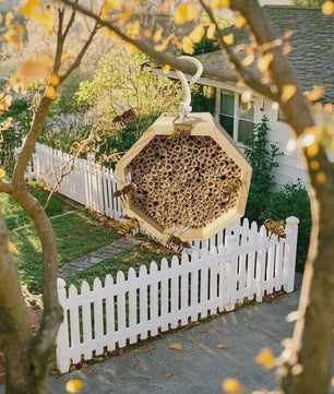 Houten Bijenhotel voor Tuin & Balkon - Vriendelijk voor Bijen en Vlinders