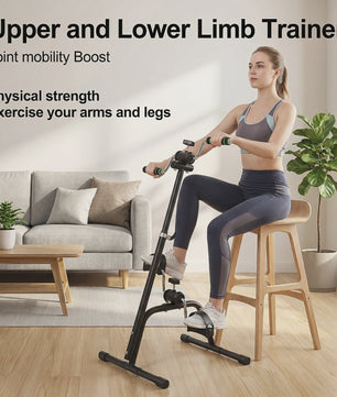 Compacte Hometrainer Fiets voor Benen en Armen - Verstelbare Weerstand - Ideaal voor Senioren en Zittend Gebruik