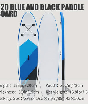 KOETSU 320cm Opblaasbare SUP Board - Staand Peddelen, Surfen, Reizen & Yoga