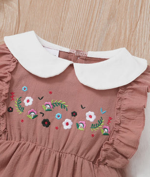 Schattige Baby Bodysuit met Bloemenprint en Lange Mouwen - 0-18 Maanden