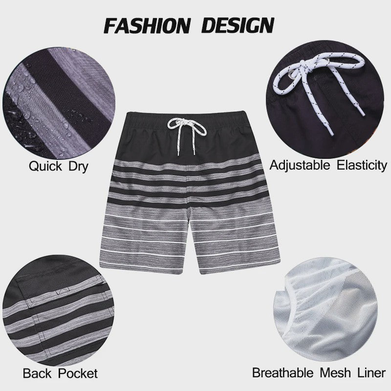 Herenshorts met Zomerse Print - Zwembroek, Strandshort & Sportbroek met Zakken