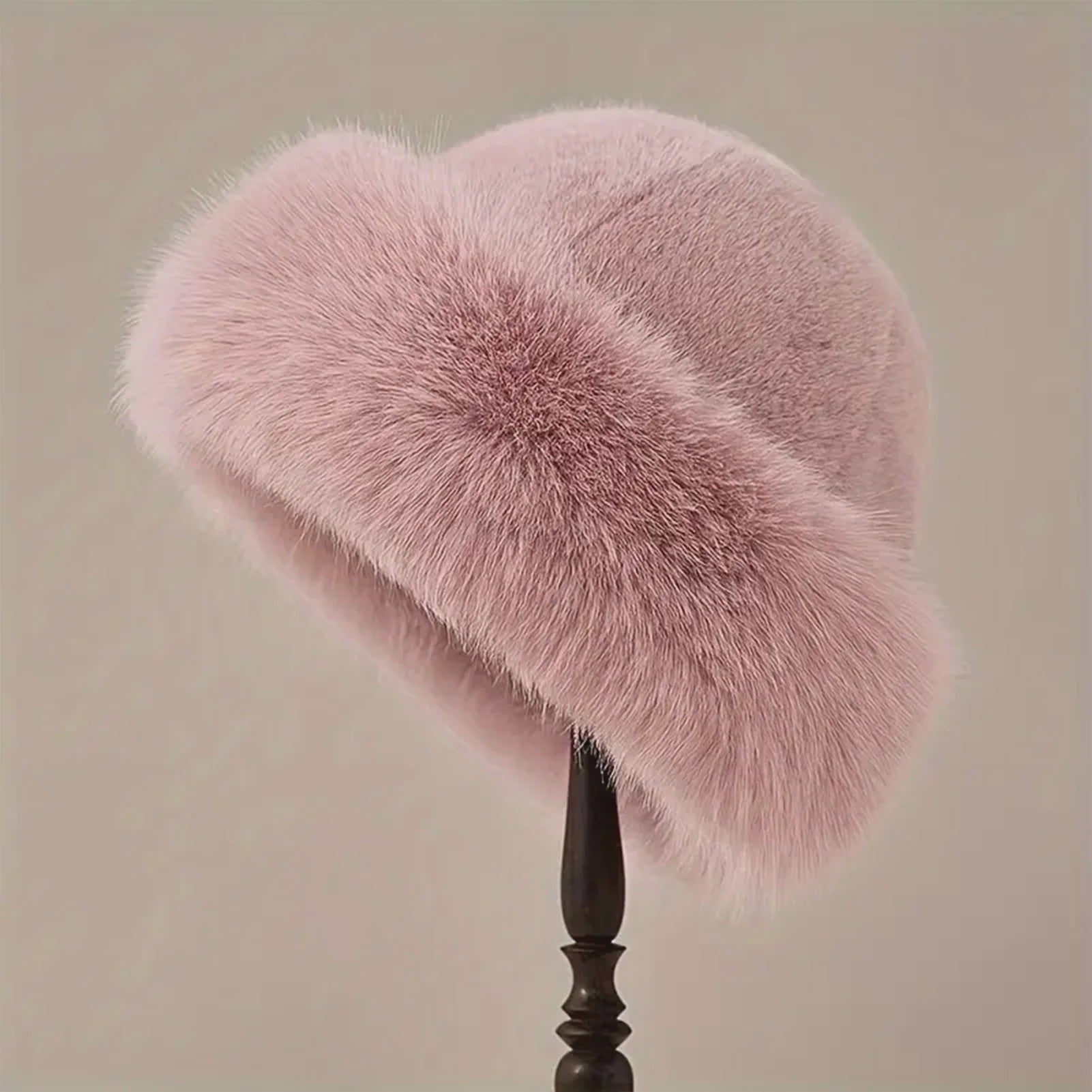 Dikke Pluche Warme Bontmuts voor Dames - Fluffy Winter Muts voor Koude Dagen