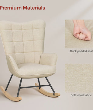 Comfortabele Schommelstoel met Zachte Zitting - Ergonomisch en Stijlvol voor Woonkamer of Slaapkamer