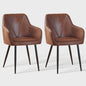 Stijlvolle Fauteuil met Armleuningen - Fluweel of Kunstleer, Zwarte Metalen Poten - Modern Design