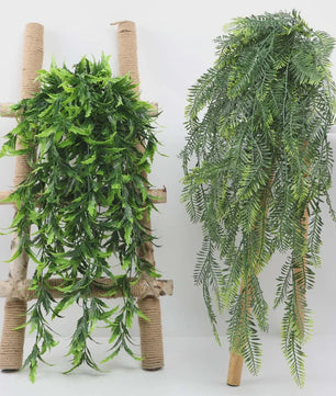 Hangplant Kunstplant Varenbladeren & Klimop - Decoratie voor Huis, Kamer, Balkon & Feest