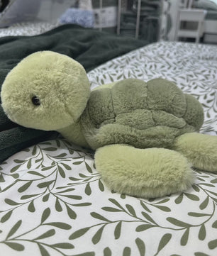 Realistische Schildpad Knuffel - Zachte Zeeturtle Pluche Dier met Sleutelhanger voor Kinderen