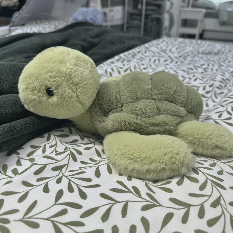 Realistische Schildpad Knuffel - Zachte Zeeturtle Pluche Dier met Sleutelhanger voor Kinderen