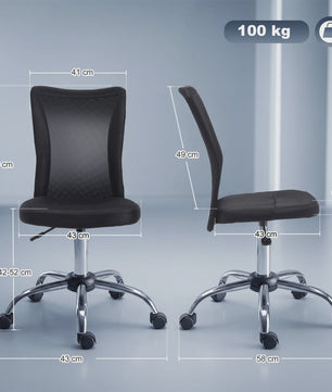 Ergonomische bureaustoel met mesh rugleuning en in hoogte verstelbaar, chroom onderstel