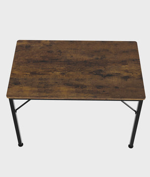Vintage Rechthoekige Eettafel 110x70 cm - Houtlook Blad & Metaal Frame - Stijlvol & Stabiel
