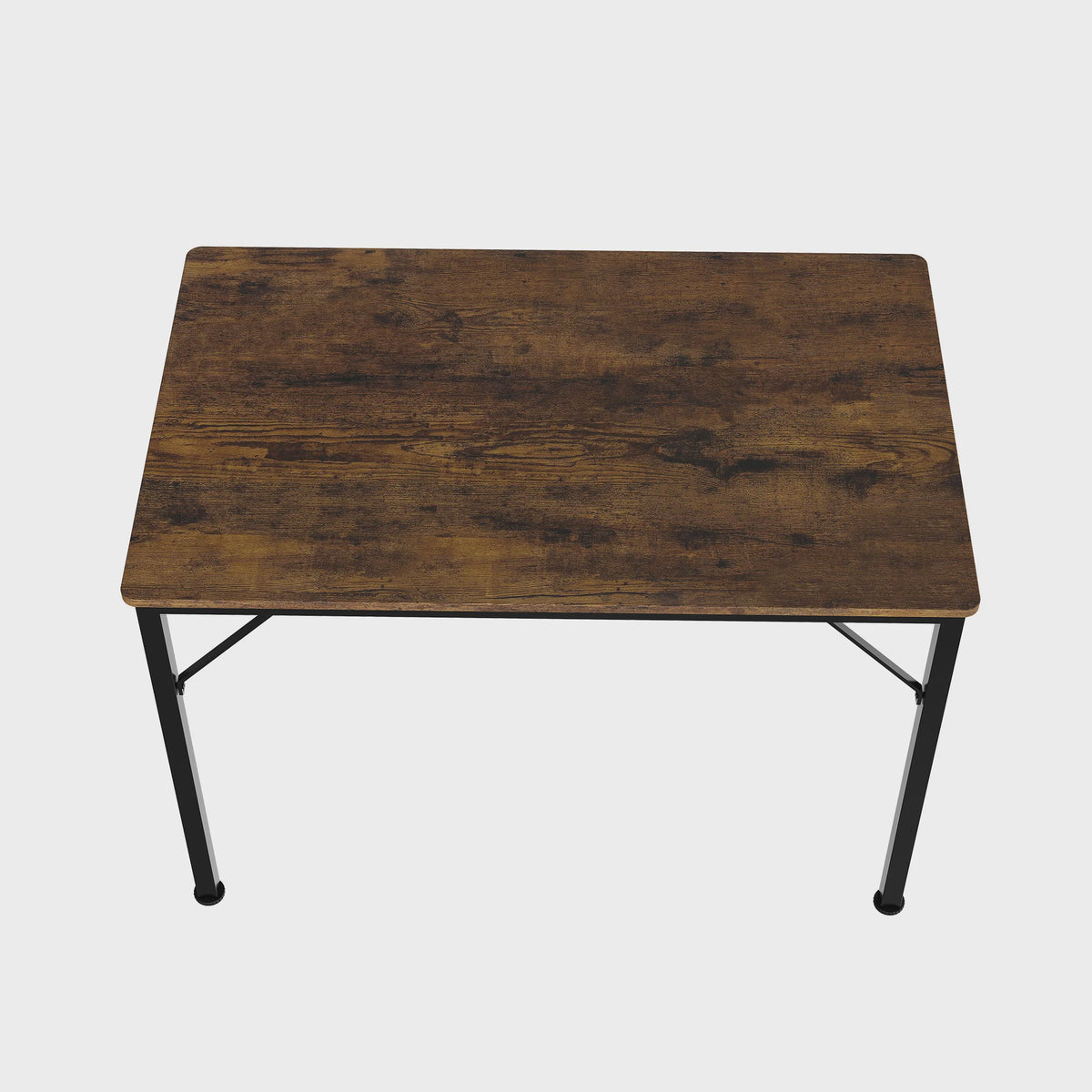Vintage Rechthoekige Eettafel 110x70 cm - Houtlook Blad & Metaal Frame - Stijlvol & Stabiel