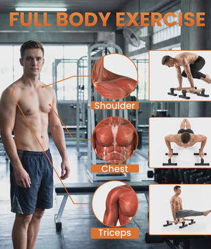 Houten Parallettes Push-Up Bars - Ergonomische Calisthenics Bars voor Krachttraining