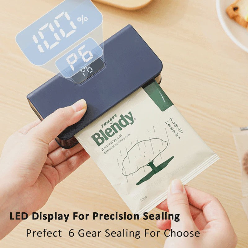Draagbare Mini Heat Sealer & Bag Opener - 2-in-1 Keukenapparaat voor Voedselverpakking