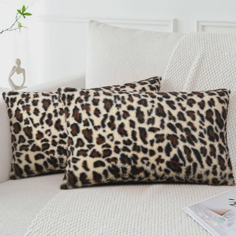 Luxe Kussenhoes Luipaardprint Fluweel - Zacht & Decoratief voor Sofa