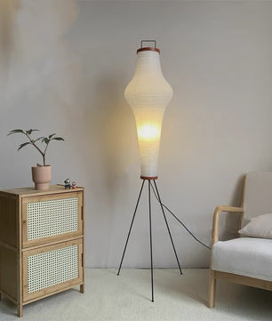 Akari Rijstpapier Vloerlamp met LED en E27 Fitting - Sfeervolle Verlichting voor Woonkamer & Slaapkamer
