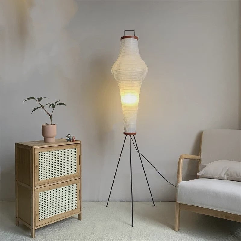 Akari Rijstpapier Vloerlamp met LED en E27 Fitting - Sfeervolle Verlichting voor Woonkamer & Slaapkamer