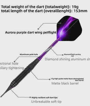Professionele 20g Soft Tip Darts Set met Aluminium Shaft en Opbergdoos