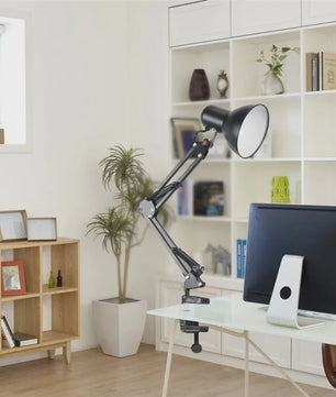 Verstelbare Zwanenhals Bureaulamp met Klem - Flexibele Studielamp voor E27/E26