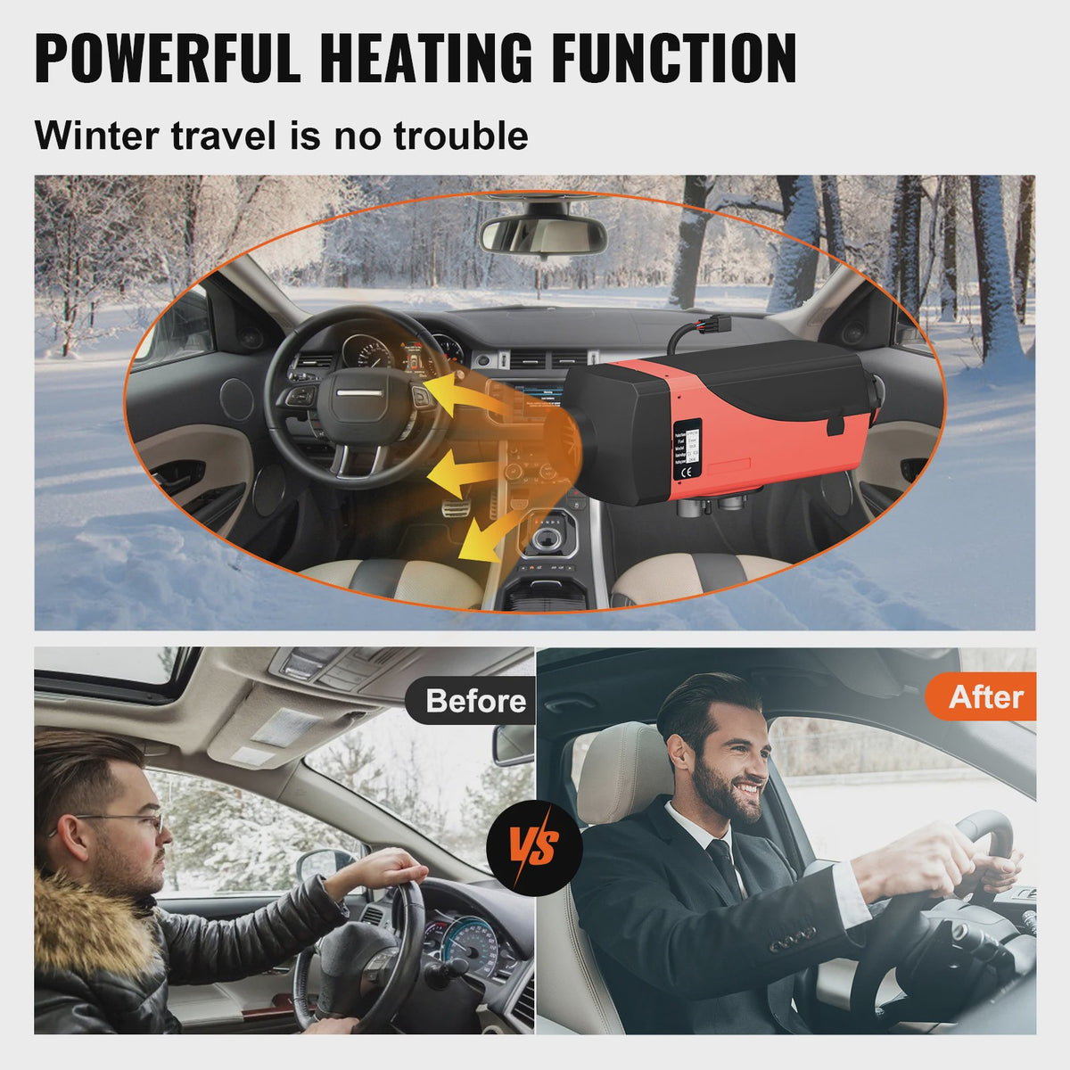 12V 2KW Diesel Air Heater met LCD & Afstandsbediening - Parkeerverwarming voor Auto, Bus, Camper, Vrachtwagen