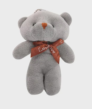 Set van 10 Mini Strikje Teddybeer Pluche Hangers - Kleurrijk en Zacht